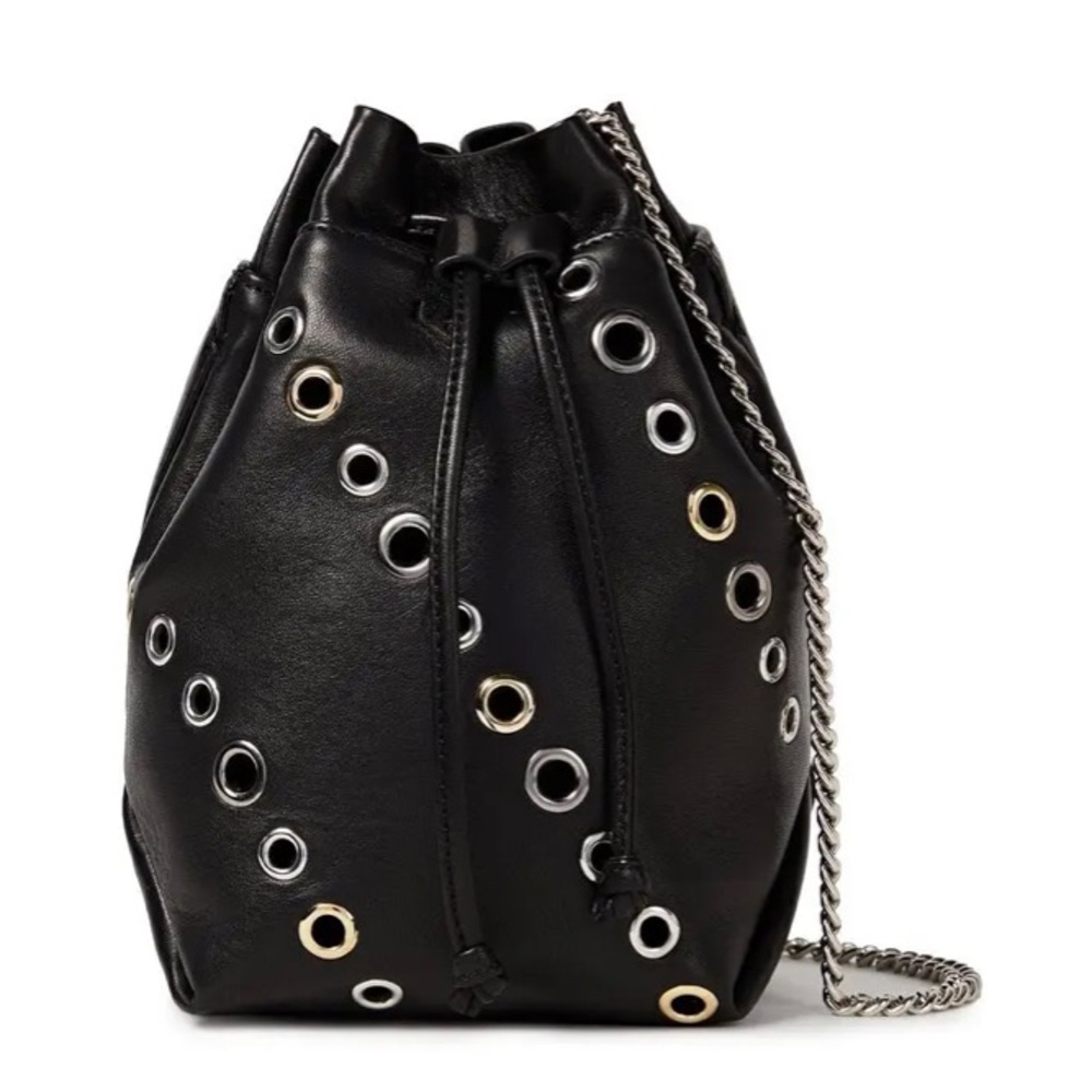 IRO Leather Hofa Eyelet-Embellished Leather Bucket Bag with dust bag